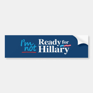 Adesivo Para Carro Eu não estou pronto para Hillary - branco - .png
