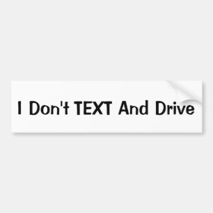 Adesivo Para Carro Eu não mando SMS e dirijo