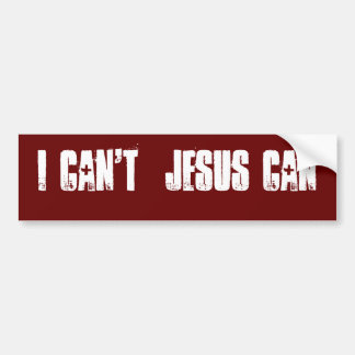 Adesivo Para Carro Eu não posso Jesus posso