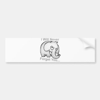 Adesivo Para Carro Eu nunca esquecê-lo-ei… Elefante