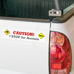 Adesivo Para Carro Eu paro para pegar caramelo de animais