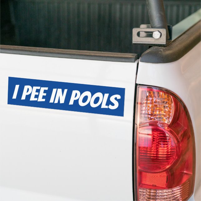 ADESIVO PARA CARRO EU PEÇO NAS PISCINAS (No caminhão)