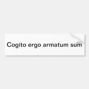 Adesivo Para Carro Eu penso que conseqüentemente eu sou armado
