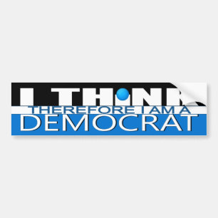 Adesivo Para Carro Eu penso que conseqüentemente eu sou uma Democrat