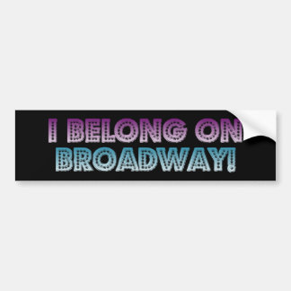 Adesivo Para Carro Eu pertenço em Broadway!