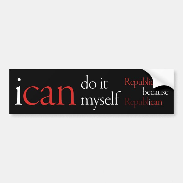Adesivo Para Carro "eu posso" preto de Bumpersticker (Frente)