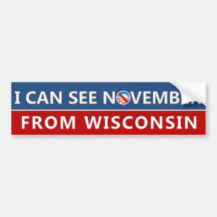 Adesivo Para Carro Eu posso ver novembro de Wisconsin