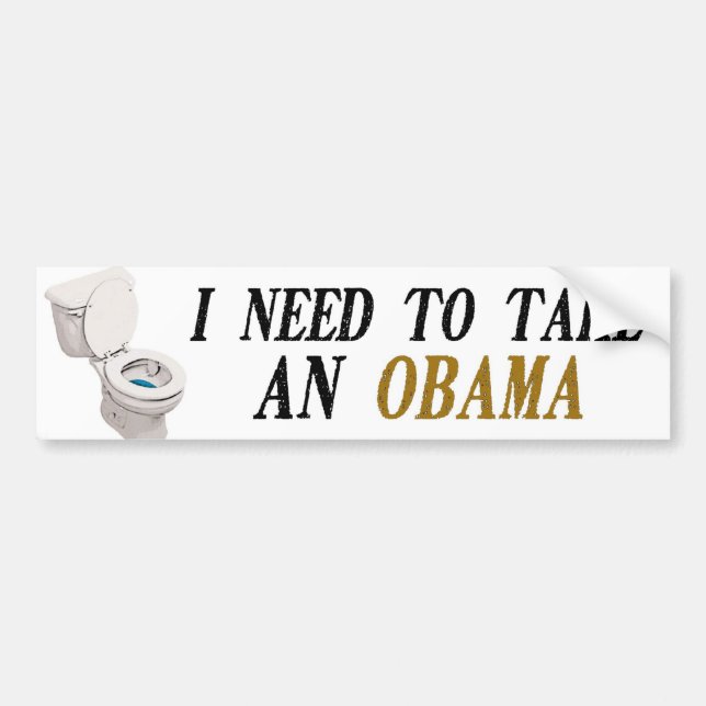 Adesivo Para Carro Eu preciso de tomar um Obama (Frente)