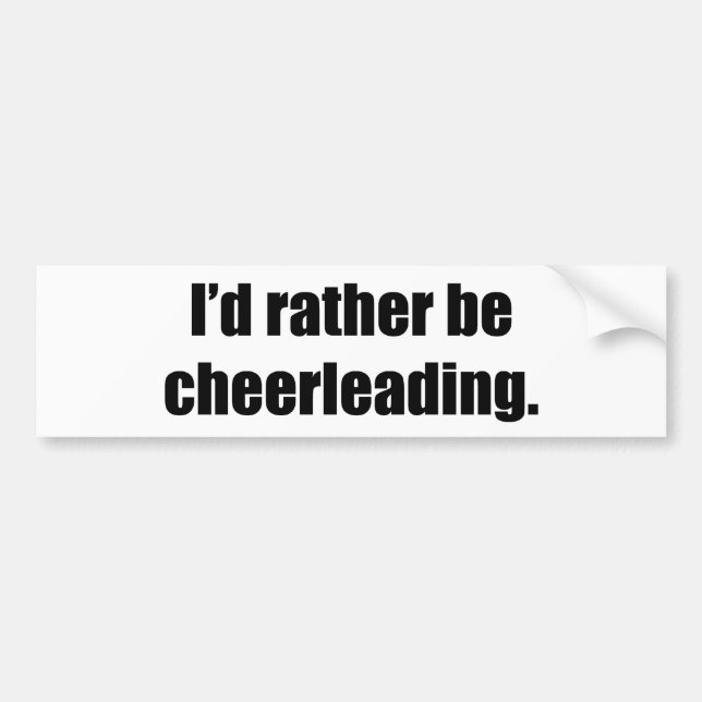 Adesivo Para Carro Eu preferencialmente Cheerleading (Frente)