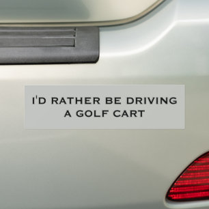 Adesivo Para Carro Eu Preferencialmente dirigindo um carrinho de golf