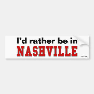 Adesivo Para Carro Eu preferencialmente estaria em Nashville
