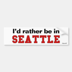 Adesivo Para Carro Eu preferencialmente estaria em Seattle