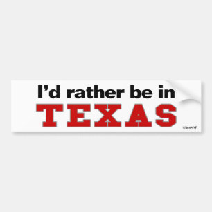 Adesivo Para Carro Eu preferencialmente estaria em Texas
