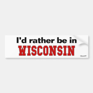 Adesivo Para Carro Eu preferencialmente estaria em Wisconsin