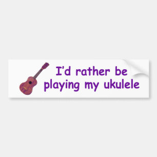 Adesivo Para Carro Eu preferencialmente estaria jogando meu ukulele