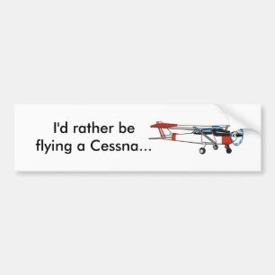 Adesivo Para Carro Eu preferencialmente estaria voando um Cessna