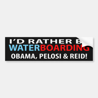 Adesivo Para Carro Eu preferencialmente seria Waterboarding Obama,