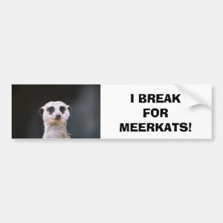 Adesivo Para Carro Eu quebro para Meerkats! Autocolante no vidro