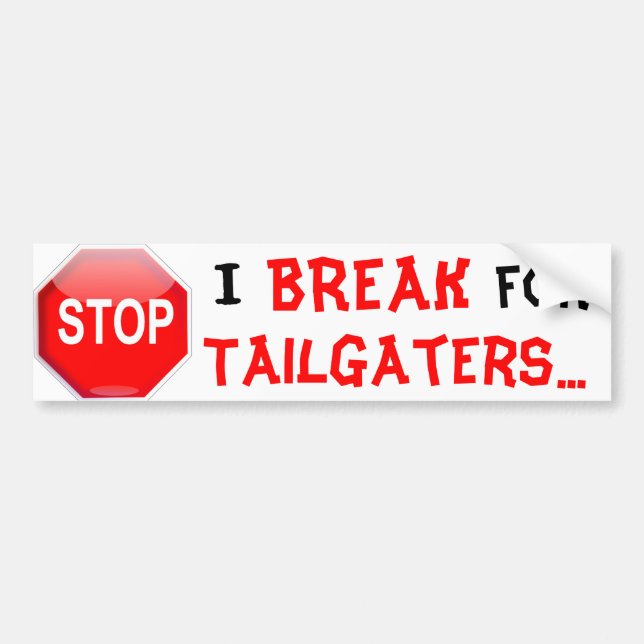 ADESIVO PARA CARRO EU QUEBRO PARA TAILGATERS (Frente)