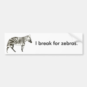 Adesivo Para Carro Eu quebro para zebras, autocolantes