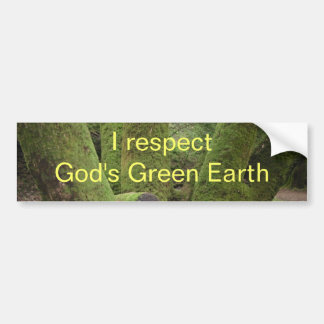 Adesivo Para Carro Eu respeito a terra verde do deus