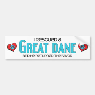 Adesivo Para Carro Eu salvei great dane (o cão masculino)