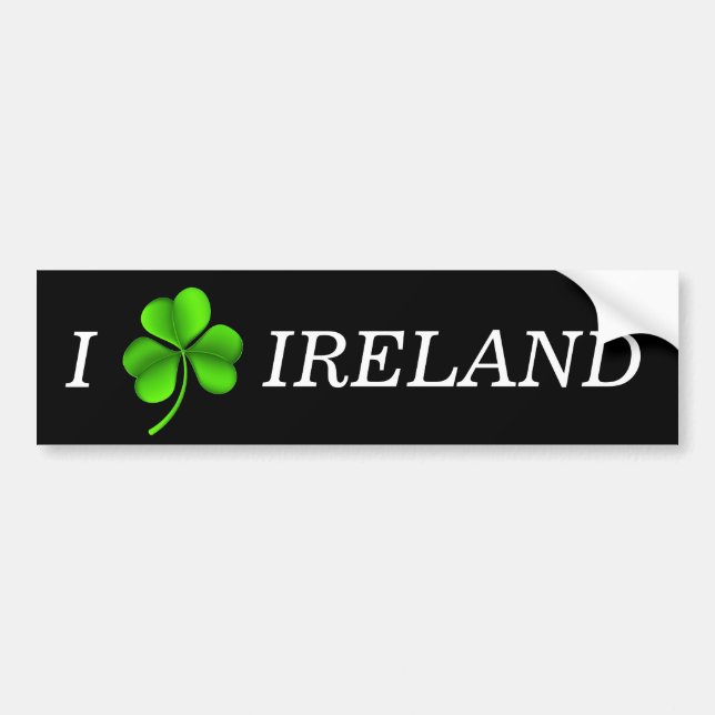 Adesivo Para Carro Eu Shamrock Ireland com bscn (Frente)