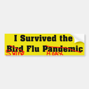 Adesivo Para Carro Eu sobrevivi à pandemia da gripe das aves
