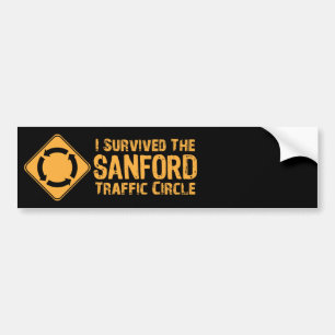 Adesivo Para Carro Eu sobrevivi ao círculo de tráfego de Sanford