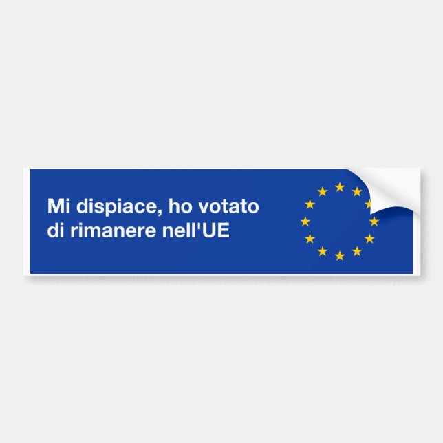 Adesivo Para Carro "Eu sou autocolante no vidro traseiro da UE (Frente)
