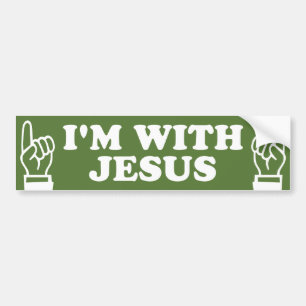 Adesivo Para Carro Eu sou com Jesus