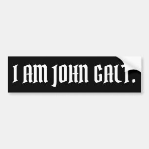 ADESIVO PARA CARRO EU SOU JOHN GALT