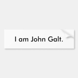 Adesivo Para Carro Eu sou John Galt.