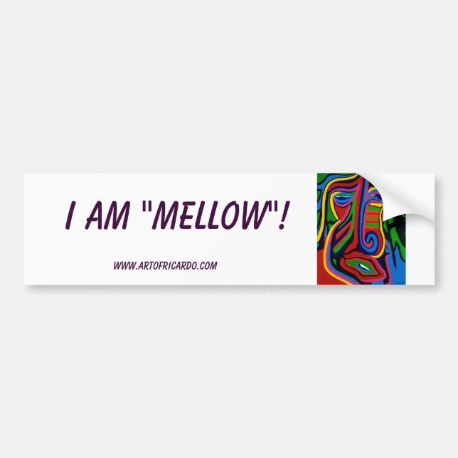 Adesivo Para Carro EU SOU "MELLOW"! Autocolante no vidro traseiro (Frente)