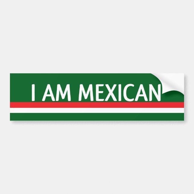ADESIVO PARA CARRO EU SOU MEXICANO (Frente)