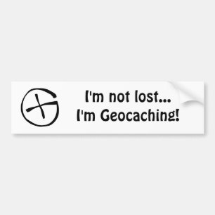 Adesivo Para Carro Eu sou não perdido… mim sou Geocaching!