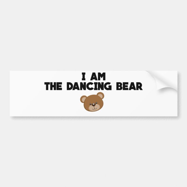 Adesivo Para Carro Eu Sou O Urso Dançante (Frente)