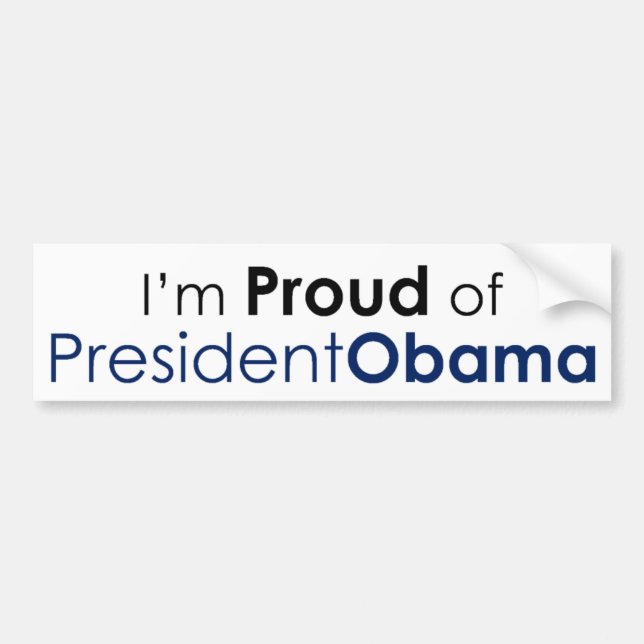 Adesivo Para Carro Eu sou orgulhoso do presidente Obama (o (Frente)