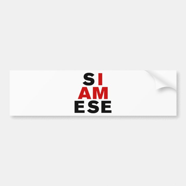 ADESIVO PARA CARRO EU SOU SIAMESE (Frente)