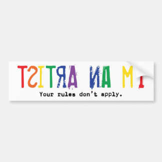 Adesivo Para Carro Eu sou um artista (o autocolante no vidro