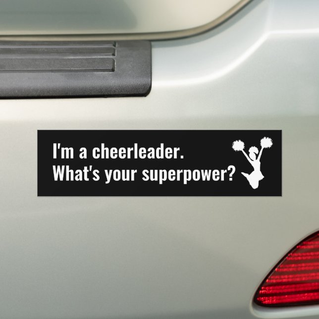 Adesivo Para Carro Eu sou um Cheerleader Qual é a sua citação diverti (No carro)