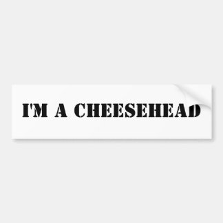Adesivo Para Carro Eu sou um cheesehead