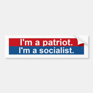 Adesivo Para Carro Eu sou um patriota. Eu sou um socialista