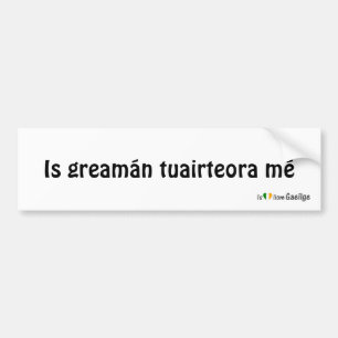 Adesivo Para Carro Eu sou uma língua de Gaeilge do irlandês do