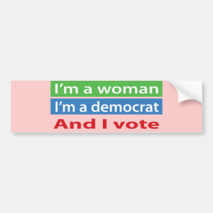 Adesivo Para Carro Eu sou uma mulher e eu voto!
