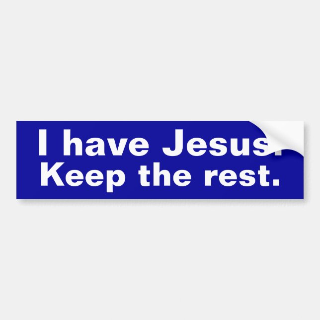 Adesivo Para Carro Eu tenho Jesus (Frente)