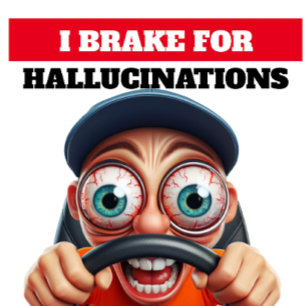 ADESIVO PARA CARRO EU TRABALHO PARA ALUCINAÇÕES