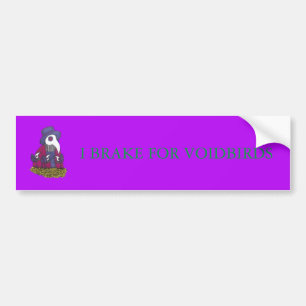 ADESIVO PARA CARRO EU TRABALHO PARA AVES DE VOIDBIRDS.