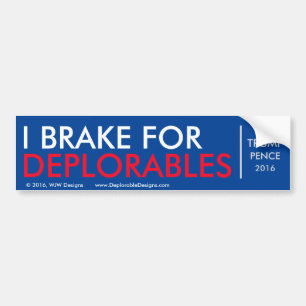 Adesivo Para Carro Eu travo para Deplorables - autocolante no vidro