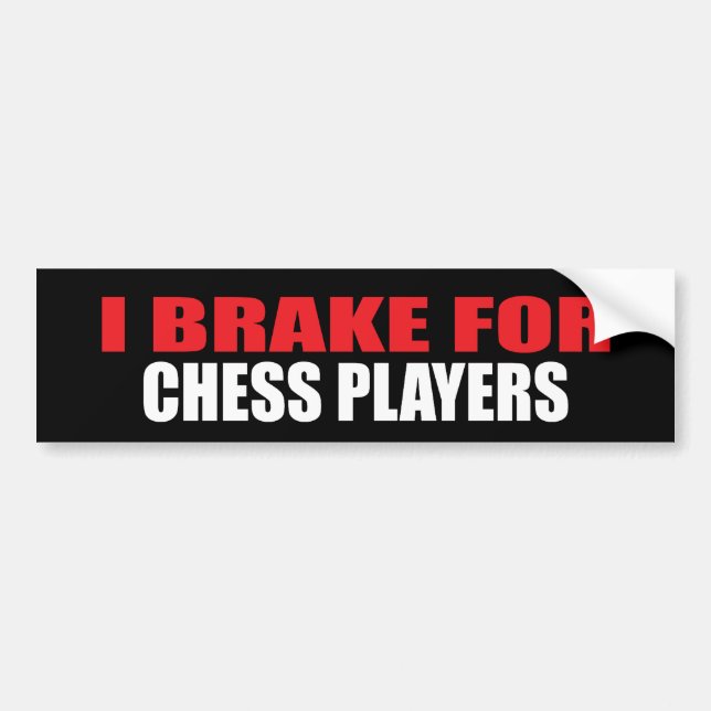 Adesivo Para Carro Eu travo para jogadores de xadrez (Frente)